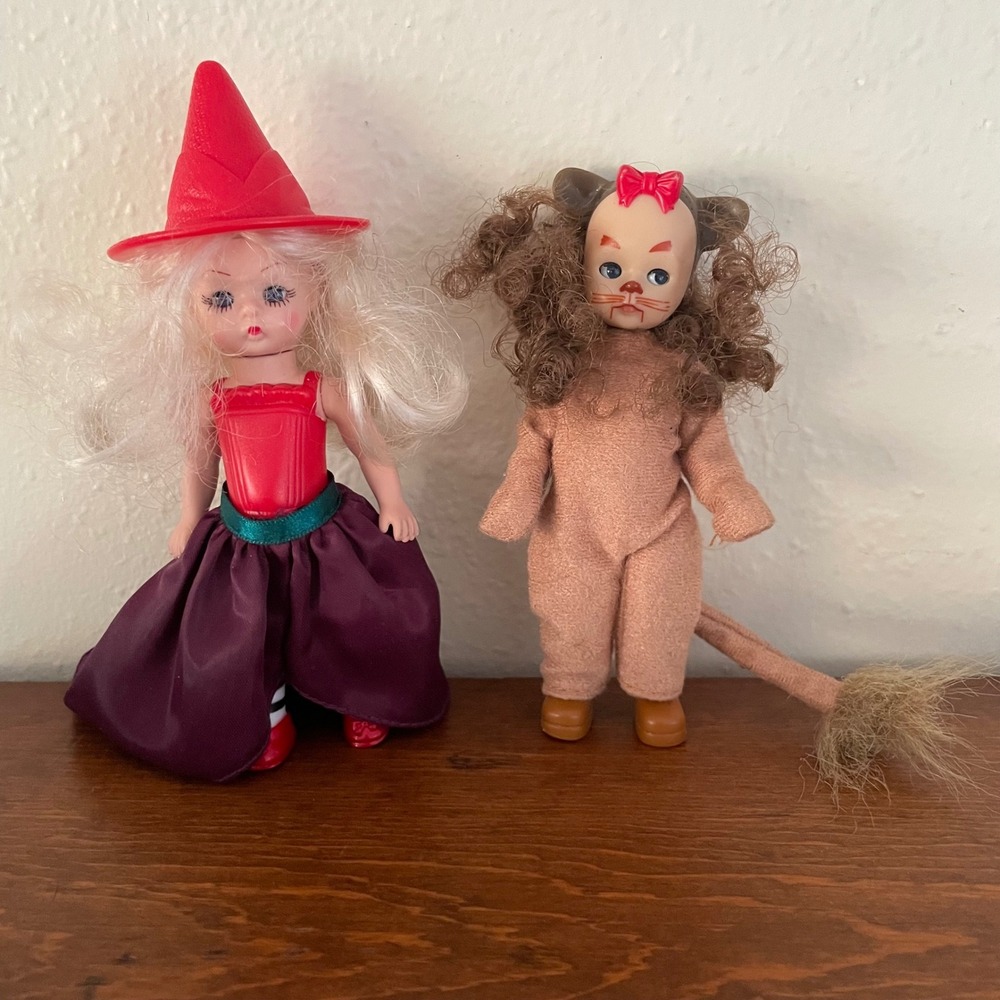 Wizard of Oz Dolls Madame Alexander Lot Of 2 Wicked Witch And Cowardly Lion Toys